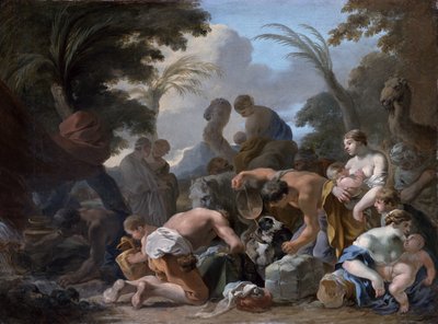 Laban Searching the Belongings of Jacob, c.1634-37 by Sébastien Bourdon